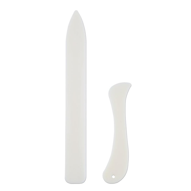 BronaGrand 2 Pieces Bone Folder Paper Creaser Set Scoring Tool for Paper Crafts, Bookbinding, Card Making and Office Supplies - Image 2